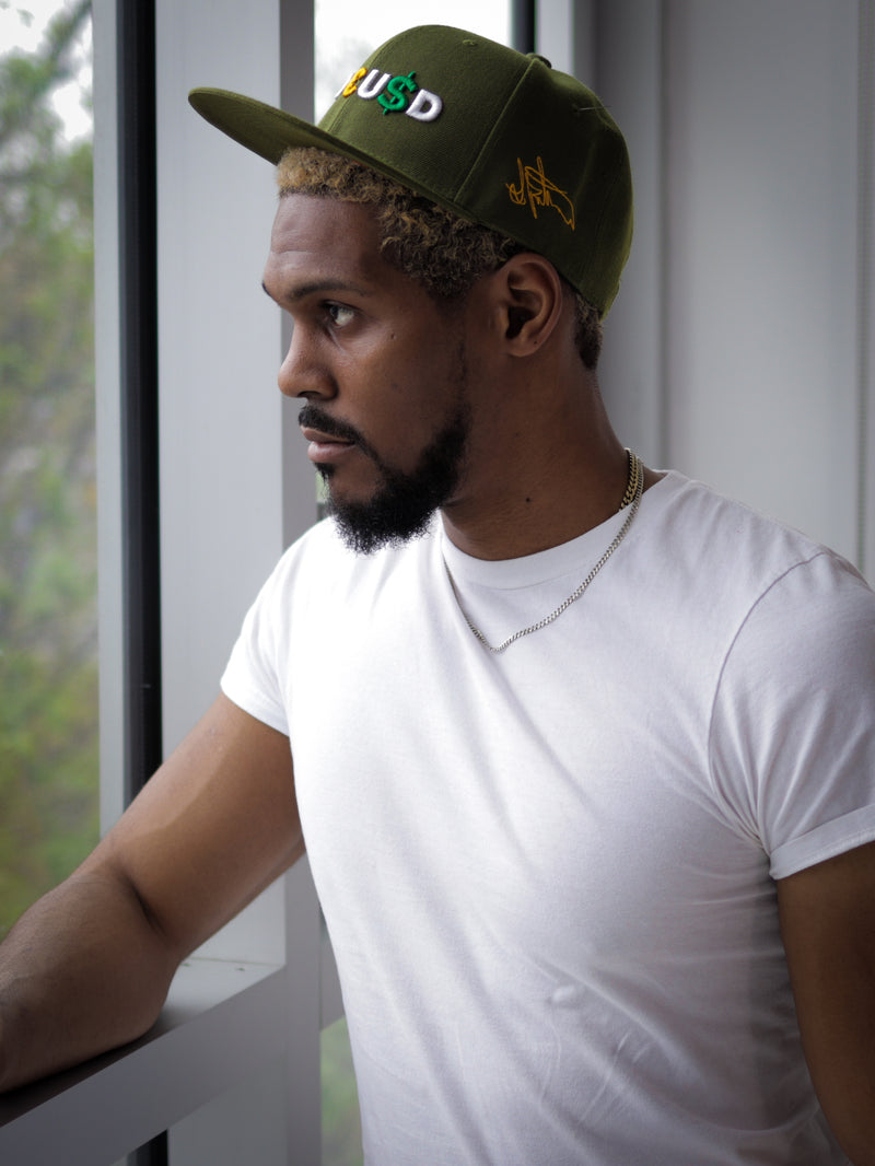 Olive green cap