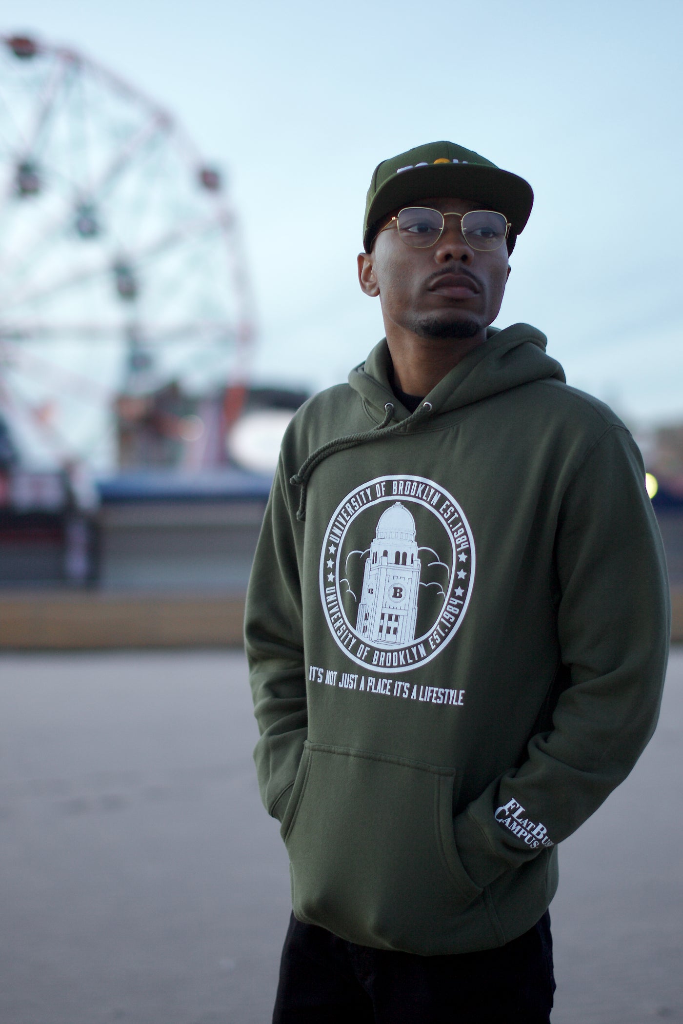 University of Brooklyn Hoodie - Heritage Olive