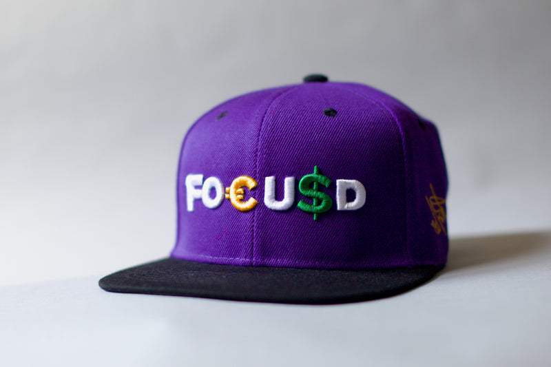Purple and black Fo€u$d Cap